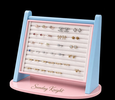 Custom acrylic trade show ring display stand rack