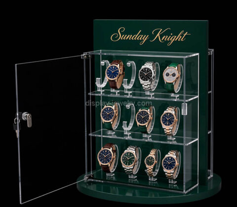 Custom acrylic retail locking watches display cabinet