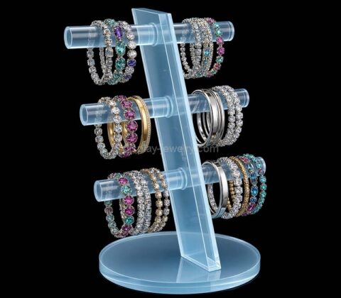 Custom acrylic 3 tiers bracelet bangle display stand holder