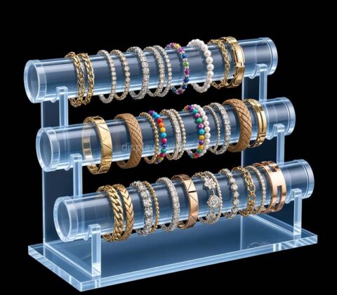 Custom acrylic bracelet holder with 3 tier rack