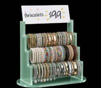 Custom acrylic bracelets stand holder with advertising board BDJ-500 Custom acrylic bracelets stand holder with advertising board