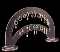 Custom rainbow-shaped acrylic earring display stand EDJ-763 Custom rainbow-shaped acrylic earring display stand