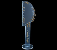 Custom half round acrylic earring display stand EDJ-764 Custom half round acrylic earring display stand