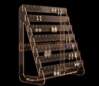 Custom acrylic exhibition earring display stand rack EDJ-766 Custom acrylic exhibition earring display stand rack