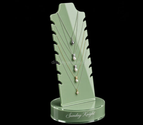 Custom acrylic trade show necklaces display stand rack