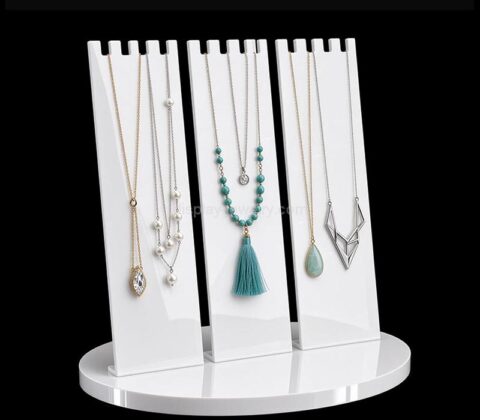 Custom acrylic necklace display stand rack