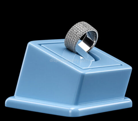 Custom acrylic retail ring holder block
