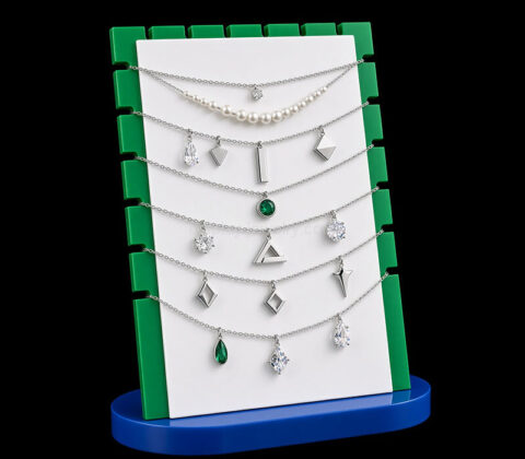 Custom necklace display stands